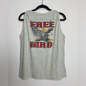 SheShow Women's Gray Free Bird Sleeveless Muscle T-Shirt Size Large